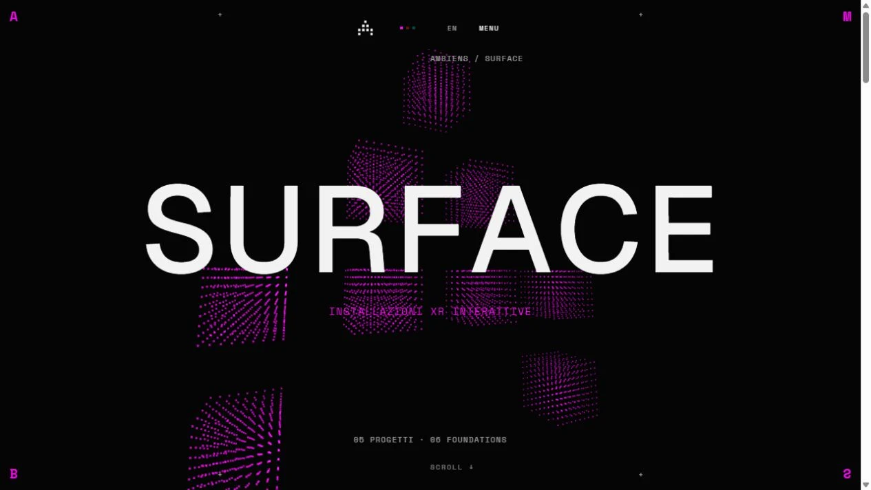 Surface. La stessa struttura cambia accento per orientare la navigazione.